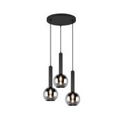 Trio 310390332 Clayton - Black 3 Light Cluster Pendant image