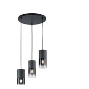 Trio 310630332 Robin - Matt Black 3 Light Cluster Pendant image