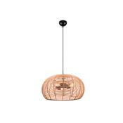 Trio 312200336 Inga - Black Pendant with Natural Rattan Ø 50