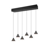 Trio 337010632 Romeo - Matt Black 6 Light CCT over Island image