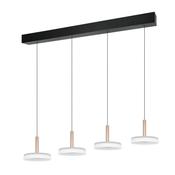 Trio 354910465 Celeste - Black &amp; Coffee 4 Light Fitting