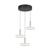 Trio 354930365 Celeste - Black &amp; Coffee 3 Light LED Cluster image