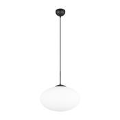 Trio 363190132 Fomento - Matt Black Pendant with White Glass