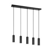 Trio 367700532 Soka - Matt Black Ribbed 5 Light over Island image