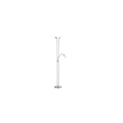 Santo II - Matt Nickel Mother &amp; Child LED Floor Lamp with Alabaster Glass image