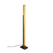 Kerala - Wooden &amp; Matt Black Floor Lamp image