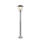 Ruvuma - Silver Bollard with Clear Glass Diffuser IP44 image
