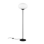 Trio 463100132 Fomento - Matt Black Floor Lamp with White Glass