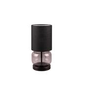 Trio 517800154 Elio - Smoked Glass &amp; Black Table Lamp 