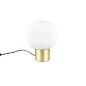 Trio 519800108 Diva - Matt Brass Table Lamp with Ribbed Glass