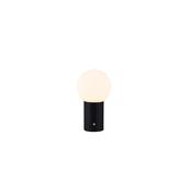 Trio 543510132 Tauris - Matt Black Rechargeable Table Lamp