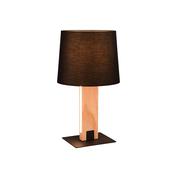 Rahul - Wooden &amp; Black Table Lamp with Black Shade image