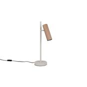 Trio 567700165 Soka - Coffee &amp; Warm Grey Ribbed Desk Lamp
