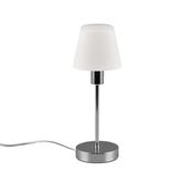Trio 595700106 Luis II - Chrome Table Lamp with White Glass image