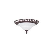 Trio 6102021-24 Rustica - Rustic 2 Light Flush with White Glass image