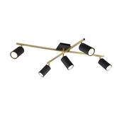 Trio 612400580 Marley - Matt Black &amp; Gold 5 Spotlights