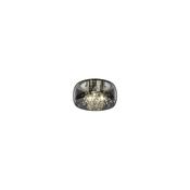 Crystel - Chrome 3 Light Ceiling Lamp with Smoked Mirrored Glass &amp; Crystal image