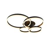 Trio 632210432 Drake - Matt Black CCT Semi Flush with Remote image