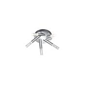 Bolsa - Chrome 5 Light LED Semi Flush with Bubbles Effect image