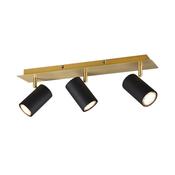Trio 802400380 Marley - Matt Black &amp; Gold 3 Spotlights