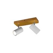Marley - Wooden &amp; White 2 Light Spotlights image