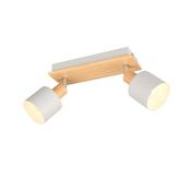 Trio 862700276 Shanti - Wooden &amp; Warm Grey 2 Spotlights