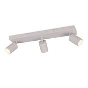 Trio 867700376 Soka - Warm Grey Ribbed 3 Spotlights