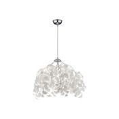 Trio R10461901 Leavy - Chrome Pendant with White Leaves