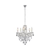 Lüster - Chrome 5 Light Chandelier with Clear Acrylic Crystal image