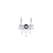 Trio R25072000 Lüster - Chrome 2 Light Wall Lamp with Crystal image