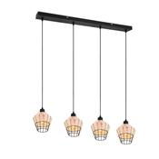 Trio R31264036 Borka - Black 4 Light over Island Fitting