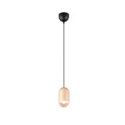 Trio R36311030 Nara - Black Pendant with Natural Wood Shade