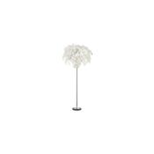 Leavy - Chrome 3 Light Floor Lamp with White Leaves image