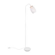 Trio R41571031 Bidar - White Floor Lamp with Wood Accent