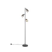 Trio R41783042 Cadiz - Matt Black 3 Light Floor Lamp image