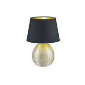 Trio R50631079 Luxor - Gold Table Lamp with Black &amp; Gold Shade
