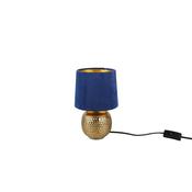 Trio R50821012 Sophia - Gold Ceramic Table Lamp with Blue