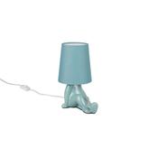 Trio R56531012 Huma - Blue Ceramic Table Lamp with Blue Shade image