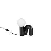 Trio R56821002 Quinn - Black Table Lamp with White Glass Shade image