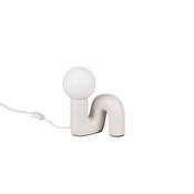 Trio R56821076 Quinn - Warm Grey Table Lamp with White Glass