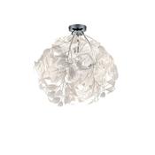 Trio R60461001 Leavy - Chrome Ceiling Lamp with White Leaves image