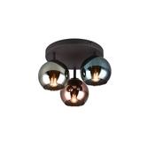 Trio R61303017 Sheldon - Black 3 light Semi Flush image