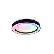 Trio R65091032 Arco - White &amp; Black RGBW Flush with Remote