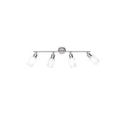 Trio R80014007 Mars - Matt Nickel 4 Spotlights with White Glass