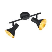 Trio R80162002 Nina - Black &amp; Gold 2 Spotlights