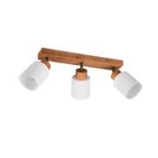 Trio R81113030 Assam - Wooden 3 Spotlights with White Glass image