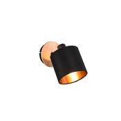 Trio R81331030 Tommy - Matt Black &amp; Wooden Spotlight