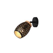 Trio R81571780 Bidar - Black Spotlight with Gold &amp; Wood Accent