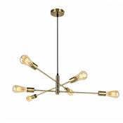 Prism 0646-6AB Anna AB - Adjustable Antique Brass 6 Light