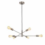 Anna SC - Adjustable Satin Chrome 6 Light Centre Fitting image